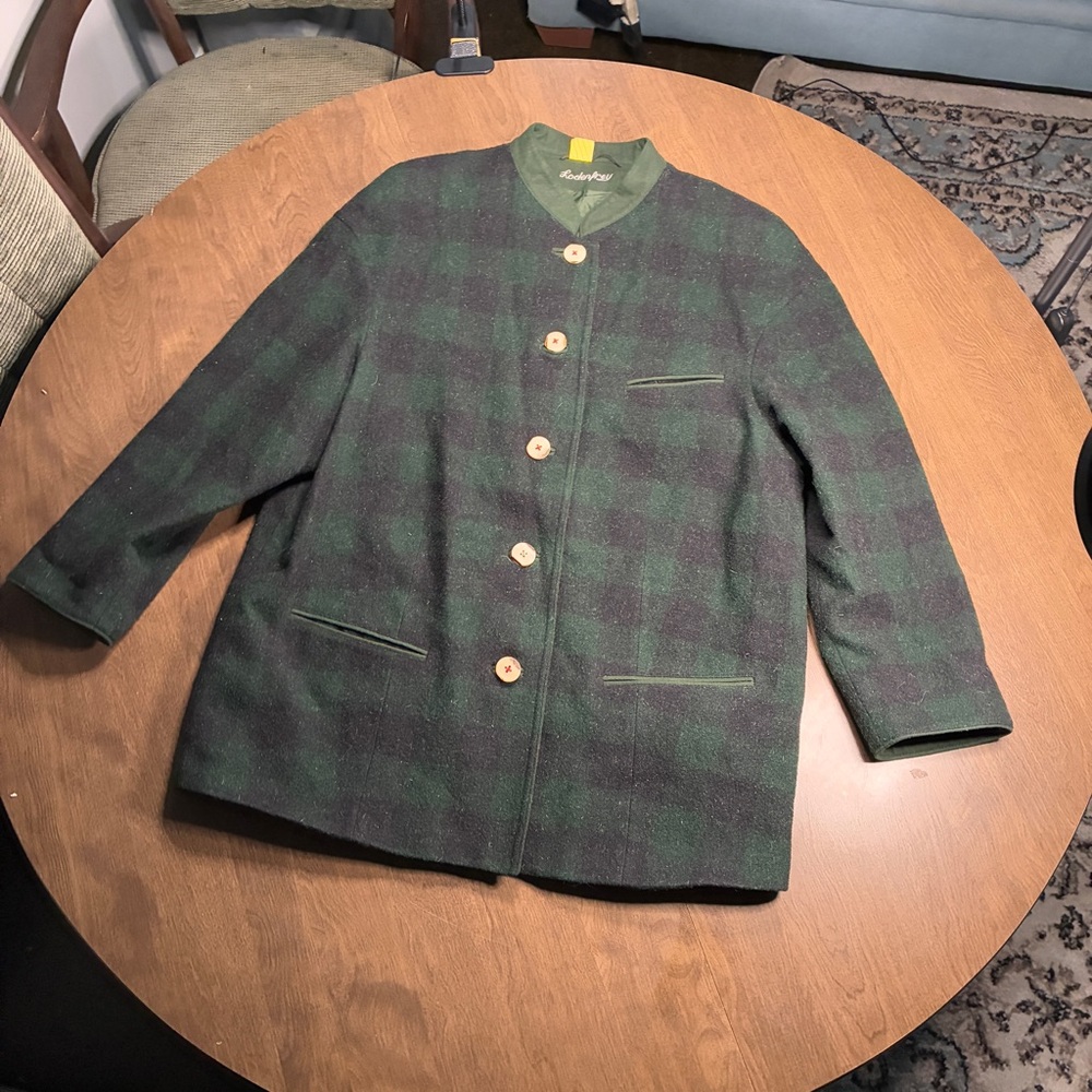 Anker Green and Black Plaid Women's Blazer